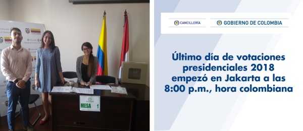 Último día de votaciones presidenciales 2018 empezó en Jakarta a las 8:00 p.m., hora colombiana
